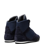 Versace High Top Greek Key Navy Sneakers