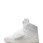 Versace Quilted High-Top White Sneakers