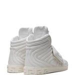 Versace Quilted High-Top White Sneakers