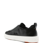 Santoni Slip-On Leather Sneakers