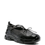 Simone Rocha Cross-Strap Patent-Toe Sneakers