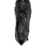 Simone Rocha Cross-Strap Patent-Toe Sneakers