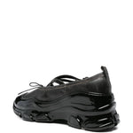 Simone Rocha Cross-Strap Patent-Toe Sneakers