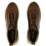 Santoni Leather Slip-On Trainers