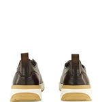 Santoni Leather Slip-On Trainers