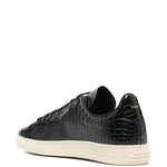 Tom Ford Crocodile-Embossed Leather Sneakers