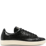 Tom Ford Crocodile-Embossed Leather Sneakers