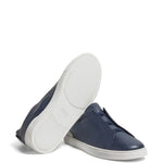 Zegna Triple Stitch Leather Sneakers