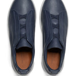 Zegna Triple Stitch Leather Sneakers