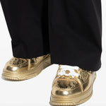 Versace Greca-Detail Leather Sneakers
