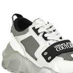 Versace Jeans Couture Metallic-Panel Mesh Trainers