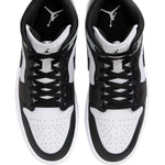Air Jordan 1 Mid Barons - White/Light Smoke Grey/Black Sneakers