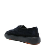 Santoni Suede Lace-Up Sneakers