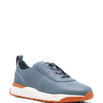 Santoni Perforated-Design Leather Sneakers
