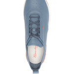 Santoni Perforated-Design Leather Sneakers