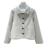 Lapel Cashmere Coat Sweet Girlish Slimming Youthful-looking