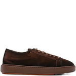 Santoni Suede Lace-Up Sneakers