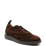 Santoni Suede-Leather Sneakers