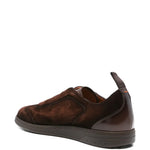 Santoni Suede-Leather Sneakers