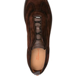 Santoni Suede-Leather Sneakers
