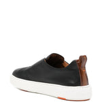 Santoni Tumbled Leather Sneakers