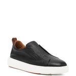 Santoni Tumbled Leather Sneakers