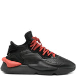 Y-3 Kaiwa Leather-Panelled Lace-Up Sneakers