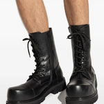 Vetements Lace-Up Round-Toe Boots
