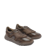 Santoni Innova Leather Suede Sneakers