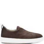 Santoni Slip-On Calfskin Leather Sneakers