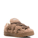 Santha Cut-Out Faux-Fur Sneakers