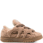 Santha Cut-Out Faux-Fur Sneakers