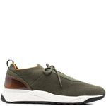 Santoni Lace-Up Panelled Sneakers