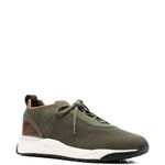 Santoni Lace-Up Panelled Sneakers