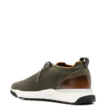 Santoni Lace-Up Panelled Sneakers