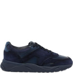 Santoni Suede Paneled Sneakers