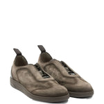 Santoni Panelled Leather Sneakers
