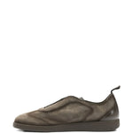Santoni Panelled Leather Sneakers