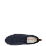 Santoni Woven Suede Slip-On Sneakers