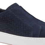 Santoni Woven Suede Slip-On Sneakers