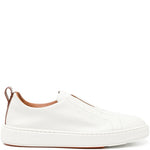 Santoni Tumbled Leather Sneakers