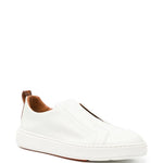 Santoni Tumbled Leather Sneakers