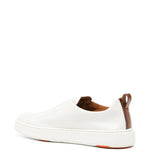 Santoni Tumbled Leather Sneakers