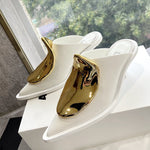 French Style Pointed Toe Kitten Heel