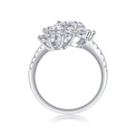 1Petal Morning Dew - A Fashionable Diamond Jewelry Piece Set With 1-carat Moissanite S925 Sterling Silver And Platinum Diamond Ring Prohibit TikTok sales