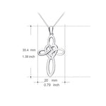 925 Sterling Silver Necklace Religious Necklace Love Heart Fashion Cross Pendants Necklaces Sweet Jewelry For Women GNX13884