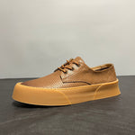 Breathable Comfortable Casual Shoes Soft Leather White Shoes