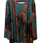 Self-pick-up Women's Plus Size Soft Round Neck Long Sleeve Top Casual Tie-Dye T-Shirt Only Self-pickup Is Supported
