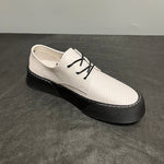 Breathable Comfortable Casual Shoes Soft Leather White Shoes