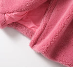 Granule Sheep Shearing Women Long Teddy Fur Coat